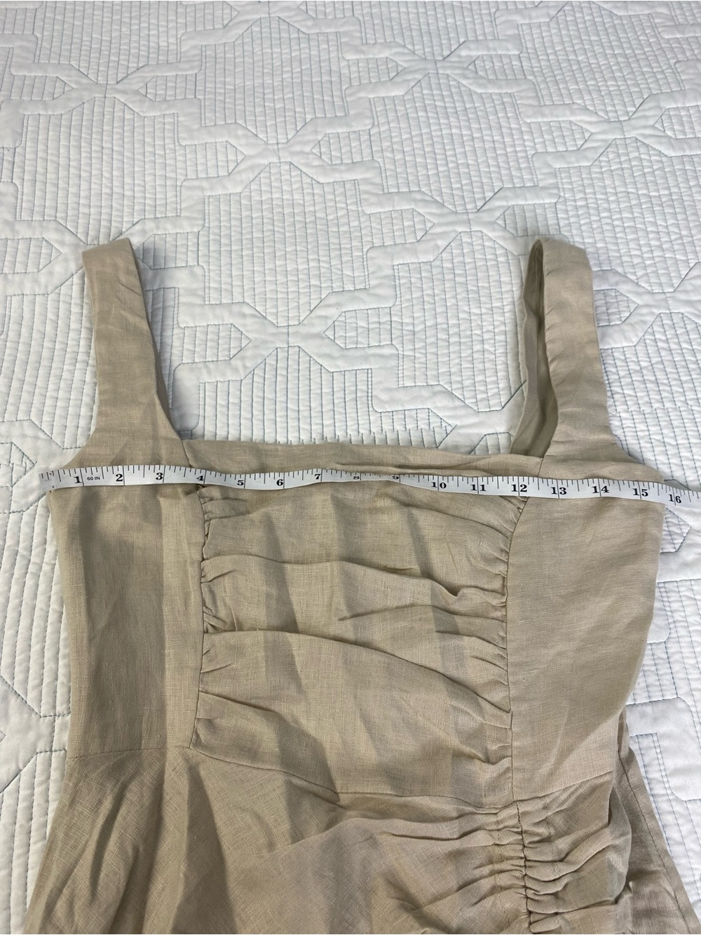 Rumer The Label Linen Estelle Dress Size S Maxi Slit Cruise Date Spring - Picture 11 of 11